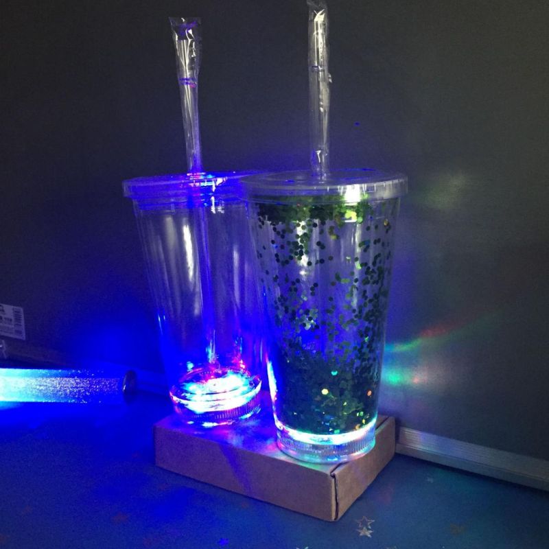 Light up Clear Plastic Tumbler Cup