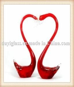 Animal Red Goose Glass Craft for Gift