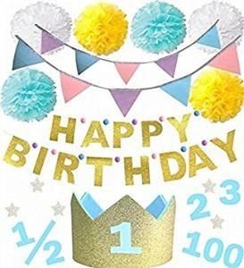 Umiss Paper Glitter Letter Banner&prime;s Birthday Party Decoration for Factory OEM