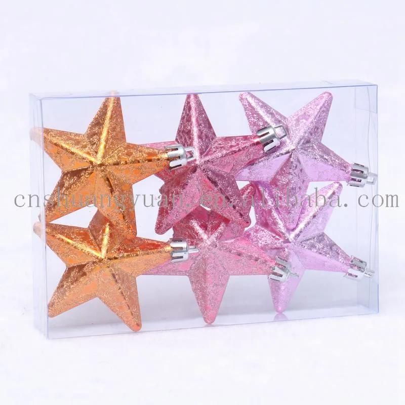 New Design Christmas Shiny Star for Holiday Wedding Party Decoration Supplies Hook Ornament Craft Gifts