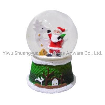 High Quality Glass and Resin Mixed Christmas Snow Globe for Christmas Decoration