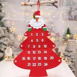 DIY Office Home Ornaments Decoration Indoor Children Kids Gifts Felt Christmas Calendar