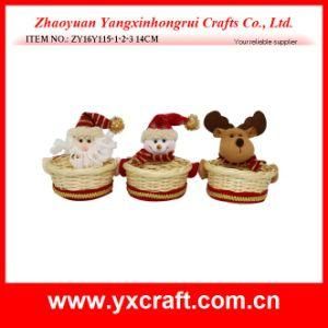 Christmas Decoration (ZY16Y115-1-2-3 14CM) Christmas Candy Basket Inflatable Noel
