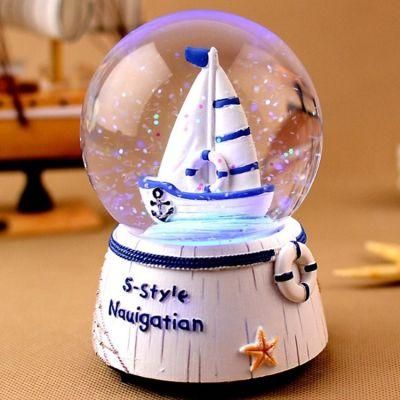 Christmas Gift Crystal Ball Music Box Desktop Display Decoration Ornament