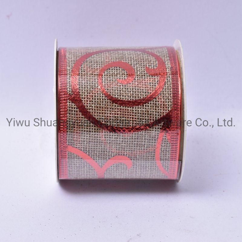Christmas Ribbon Decor for Holiday Wedding Party Decoration Supplies Hook Ornament Craft Gifts