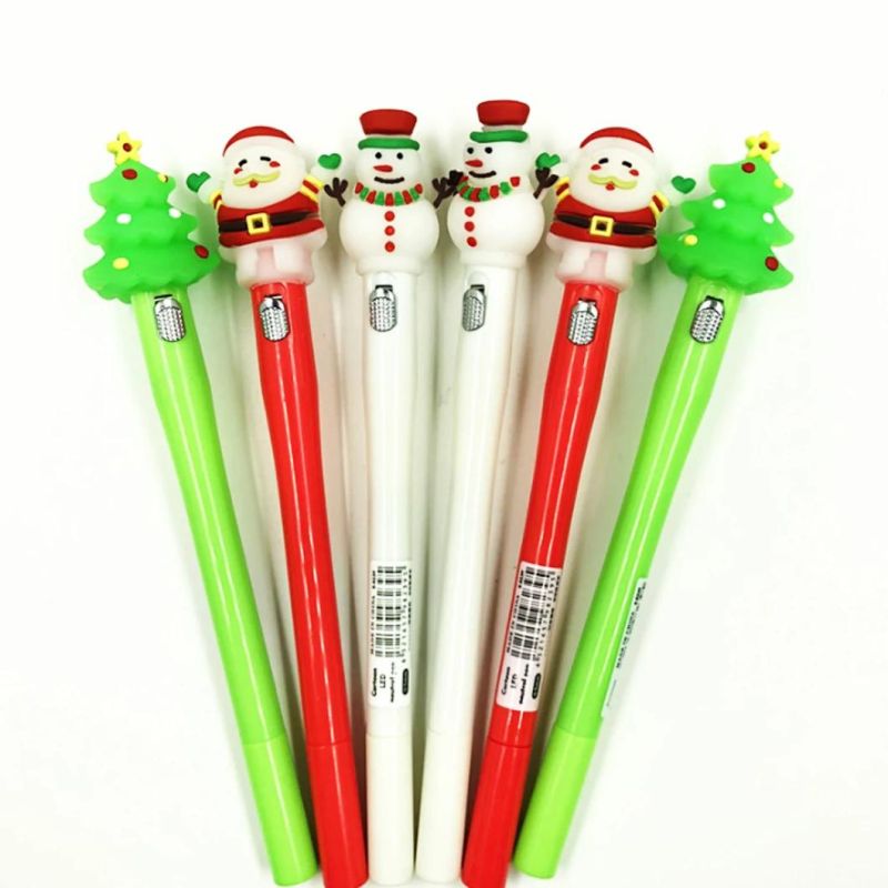 Christmas Santa Claus/Christmas Tree/Snowman Light-up Pen Kid′ S Pen Gift
