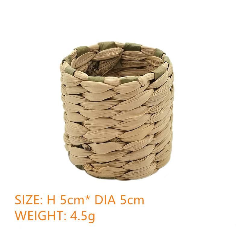 Handmade Straw Woven Towel Tissue Napkin Ring Buckle Decoration Party Restaurant Food