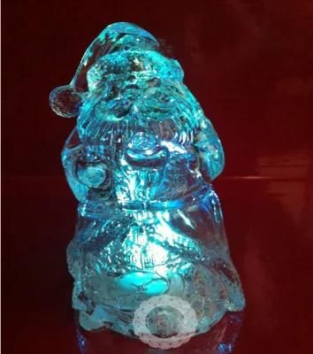 Blue Christmas Acrylic Santa Claus