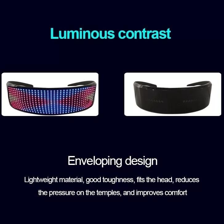 APP Control Bluetooth LED Glasses Unisex Shining Glasses for Party