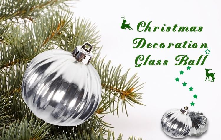 Customized Silver Hand Blown Glass Christmas Balls for Decoration