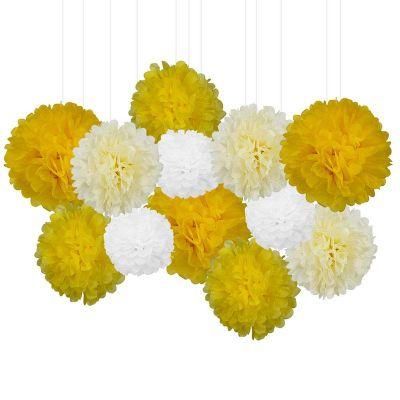 Paper Decorations Set Tissue Paper Fans POM Poms for Wedding Birthday Party Nursery Baby Showers Garden Space