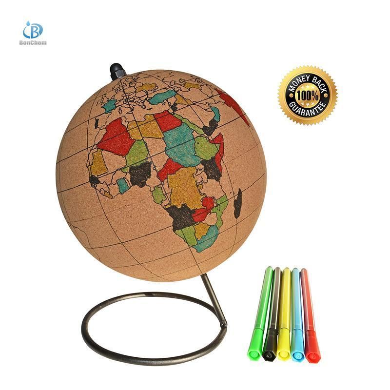 Wholesale High Quality Nature Cork Globe for Office Decoration