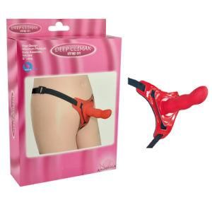 Popular Red Silicone Adult Novelties with Strap on