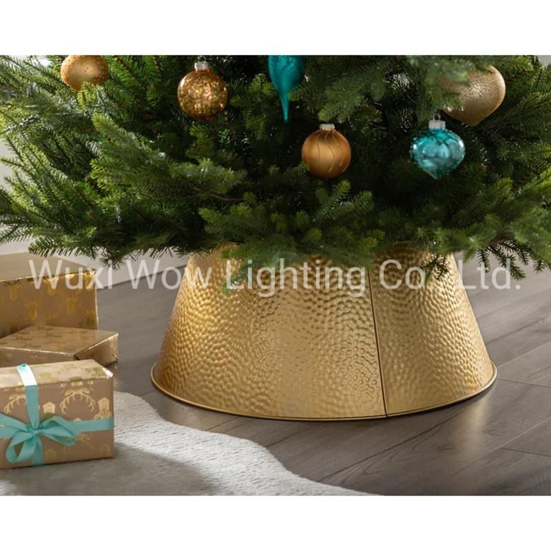 Metal Tin Christmas Tree Collar - Silver/Gold