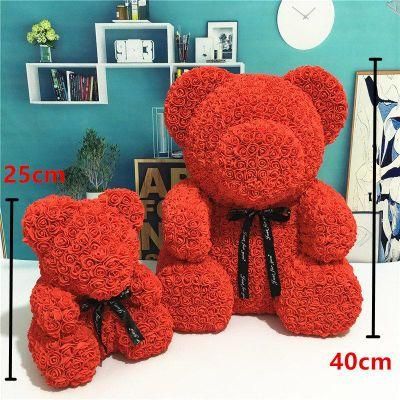 Hotsale Rose Bear Teddy Bear Roses Rose Teddy Bear Valentine&prime;s Day, Mother&prime;s Day, Christmas Gifts PE Rose Teddy Bear with Box