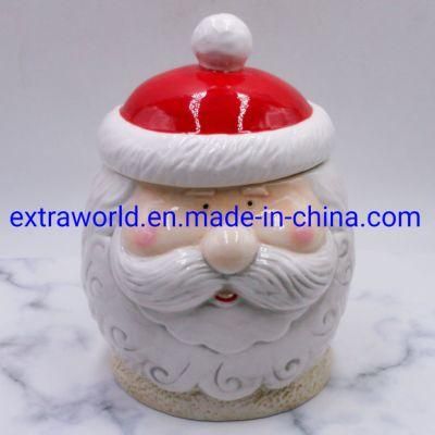 Hot Sell Santa Claus Ceramic Airtight Canister