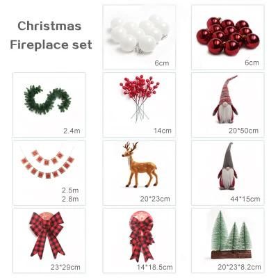 2021 New Design Quality Christmas Fireplace Set for Holiday Wedding Party Halloween Decoration Supplies Ornament Craft Gifts