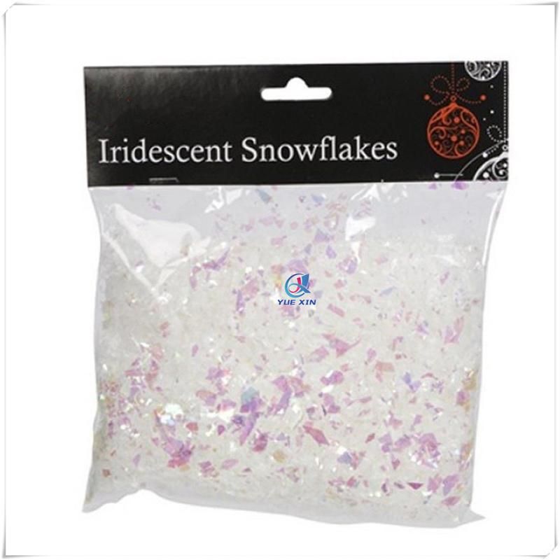 Iridescent Artificial Snow for Embellishing Holiday Crafts and Displays