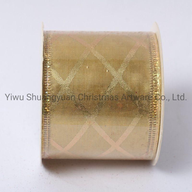 Christmas Ribbon Decor for Holiday Wedding Party Decoration Supplies Hook Ornament Craft Gifts
