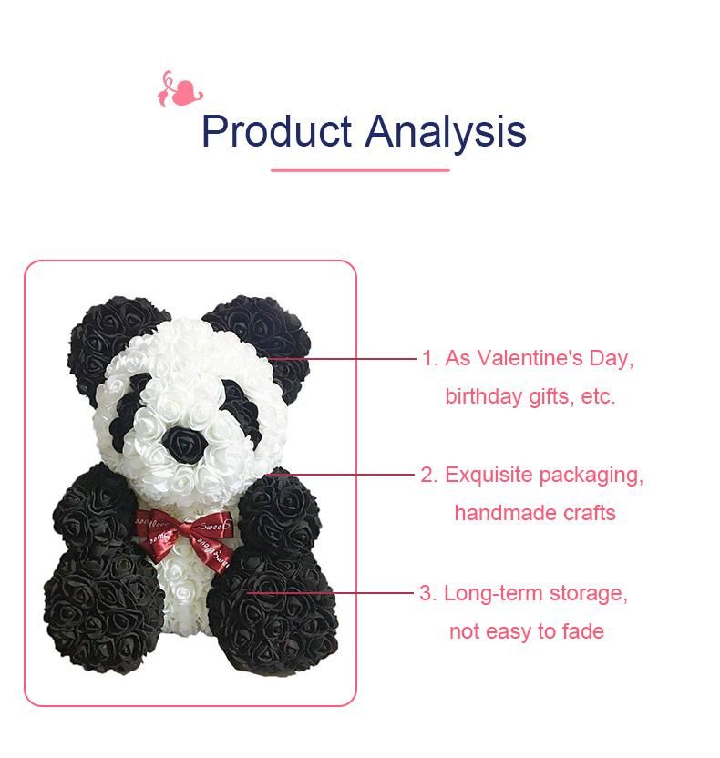 Manufacturers Wholesale Simulation PE Panda Rose Bear