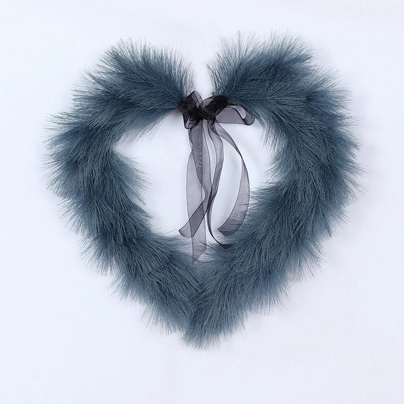 3D Faux Mink Colored Silk Garlands POM Free Private Wholesale Family and Shopping Malls with Christmas Garland