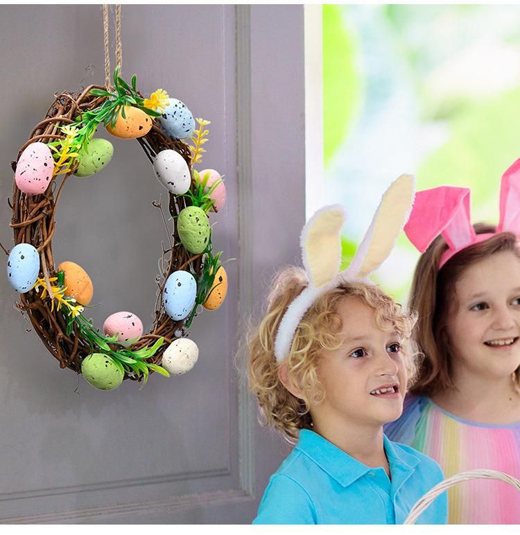 Artificial Pink Christmas Easter Wreath Wedding Scene Decoration Holiday Window Hanging Wreath