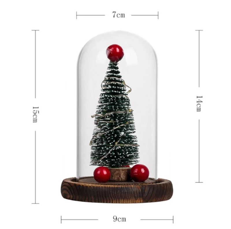 LED Glass Christmas Tree Dome Lamp