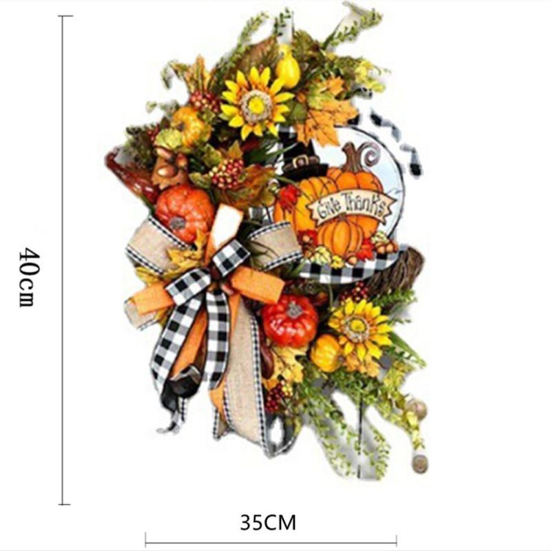 Customized 40cm Dia Halloween Decorative Christmas Wreath for Festival Decorations