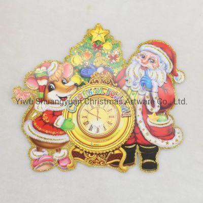 Hot Sale Different Size Christmas Santa and Mouse Door Sticker