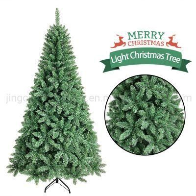 210cm Artificial Green Pointed PVC Hinged Christmas Tree