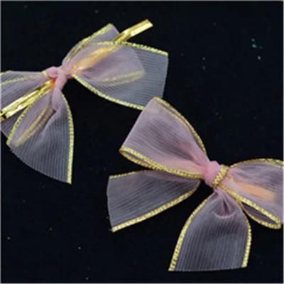 Organza Ribbon Bow with Wire for Sweets Packaging