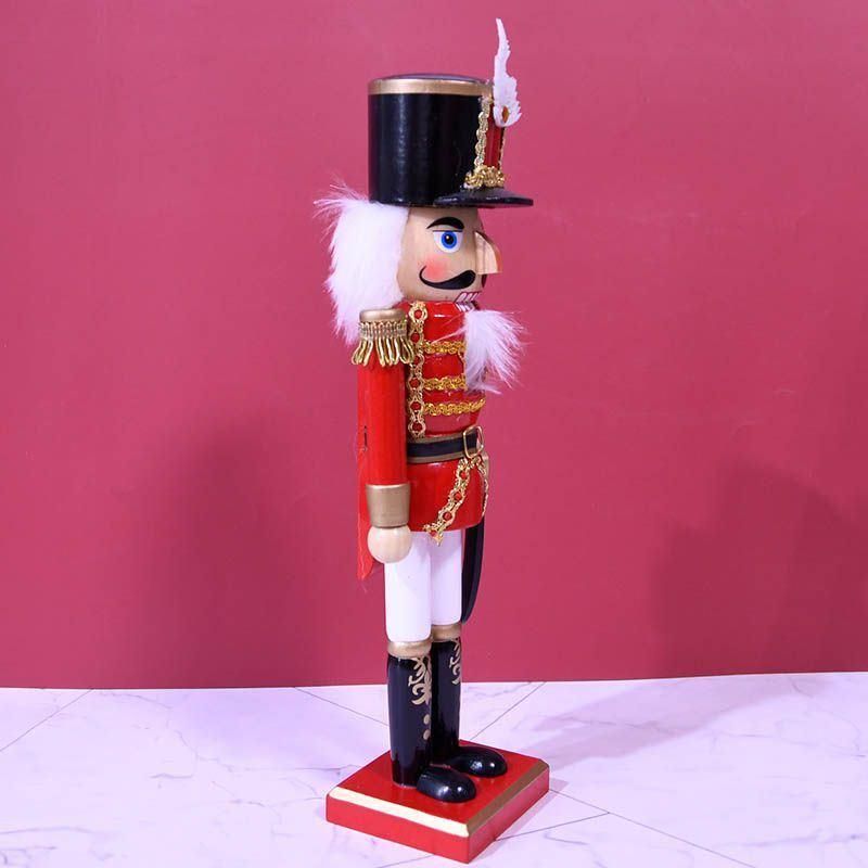 Soldier 14.2 Inch Traditional Wooden Nutcracker, Festive Christmas Decor for Shelves and Tables