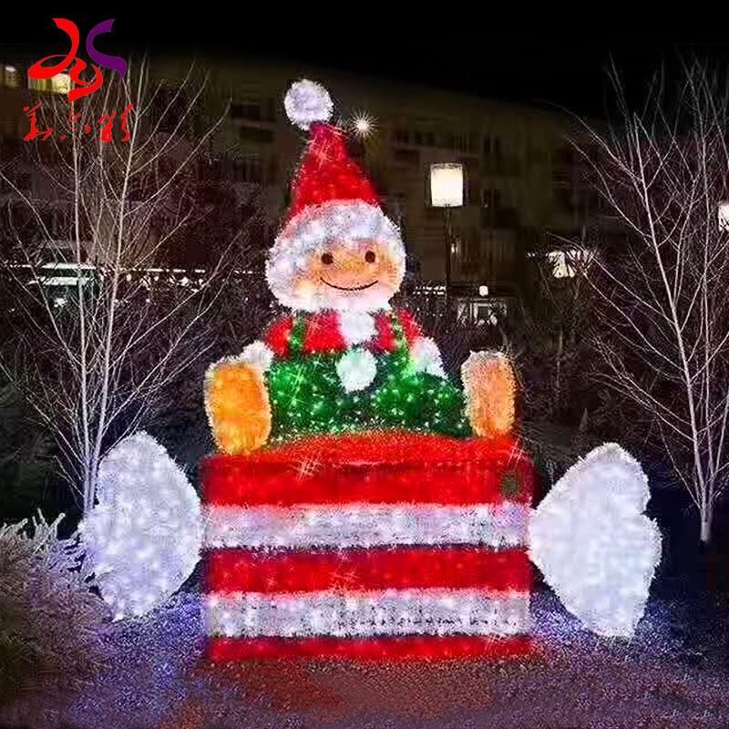 3D LED Santa Claus Christmas Motif Lights