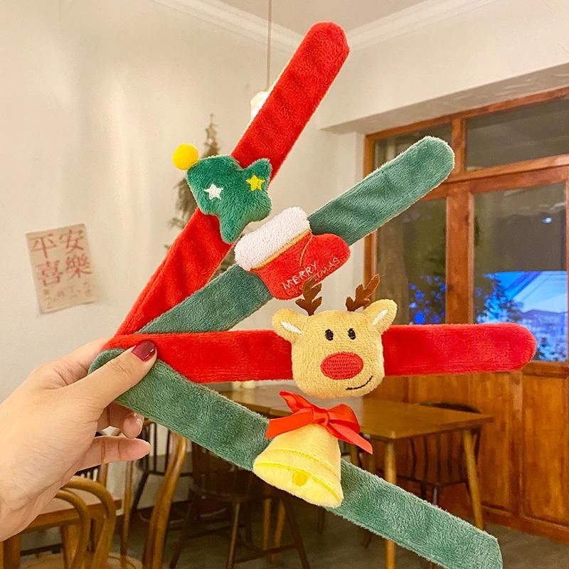 Christmas Decoration 24*3 Non Woven Alloy Clap Ring Children Slap Bracelet