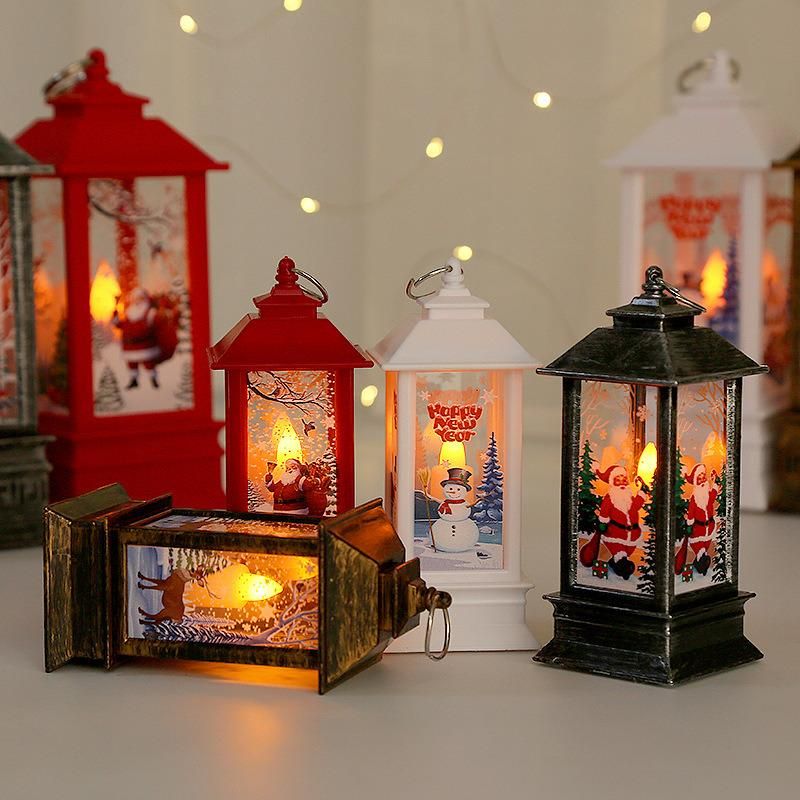 Halloween Christmas Decoration LED Candles Tea Light Vintage Castle Pumpkin Ghost Hanging LED Lantern Lamp Halloween Party Home Supplies