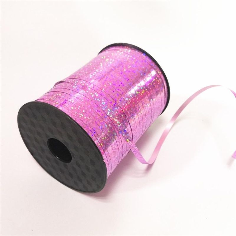 500 Yards/Roll Laser Aluminized Rainbow Film Metal Ribbon Br6003