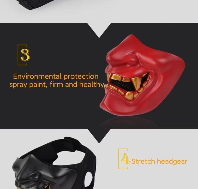 Hot Sale Festival Laugh Prajna Tactical Mask Cos Paintball Devil Horror Half Face Mask