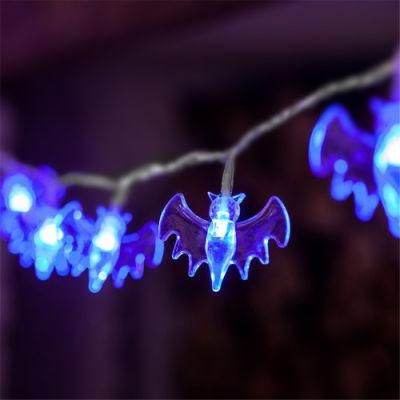 10 Spider LED Halloween Lights Solar Powered LED Purple Color Black Wire for Holidays
