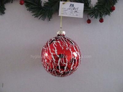Red Color Glass Ball for Tree Decoration