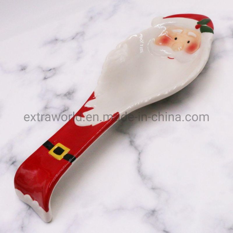 China Factory Supply Ceramic Custom Christmas Spoon for Home Decorations