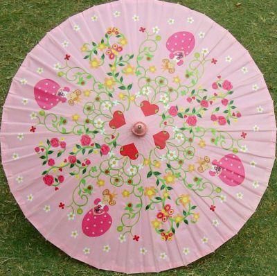 Customer Princess Angel Pattern Chinese Umbrella for Child Boys Girls