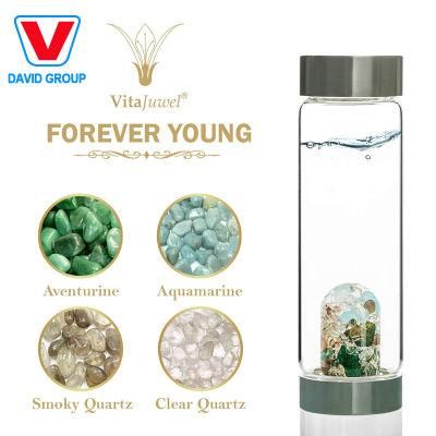 New Innovative Product Ideas 2021 Crystal Stone Clear Glass Bottle for Promotion