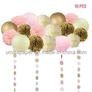 Umiss Tissue Paper Flowers Lanterns for Wedding Decoration Party Supply