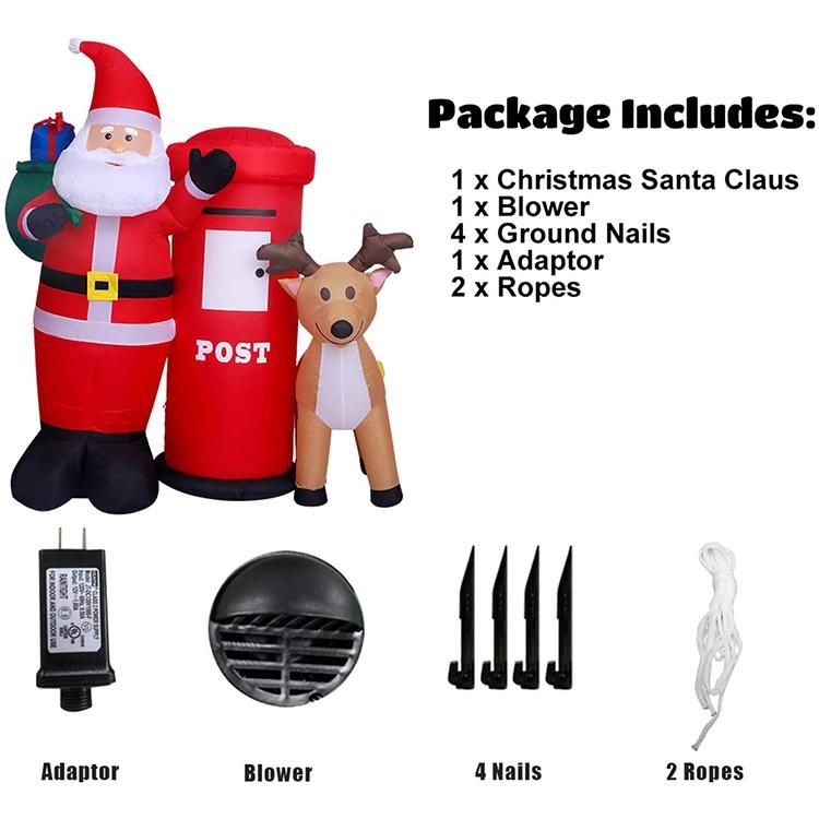 Promotional Inflatable OEM Santa Claus Santa Christmas Ornaments
