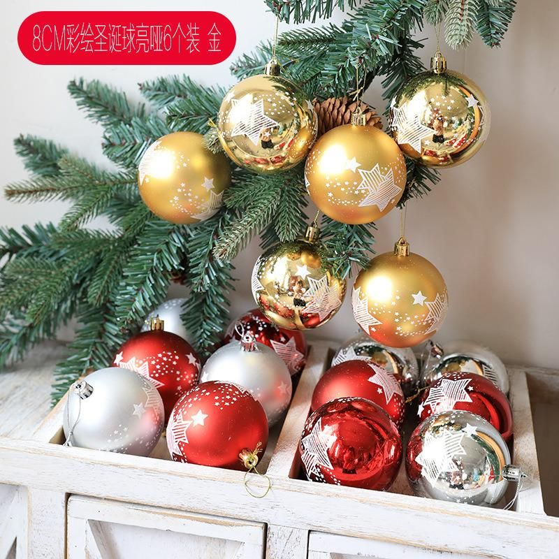 Christmas Ball Boxed Painted Ball Christmas Decoration Package Hanging Ball Shopping Mall Decoration Christmas Ball Wholesale