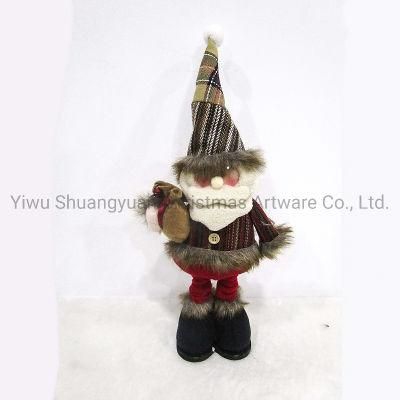 fashion Christmas Dolls Santa Claus Snowman Toys Christmas Decorations for Home Retractable Natal Figurines