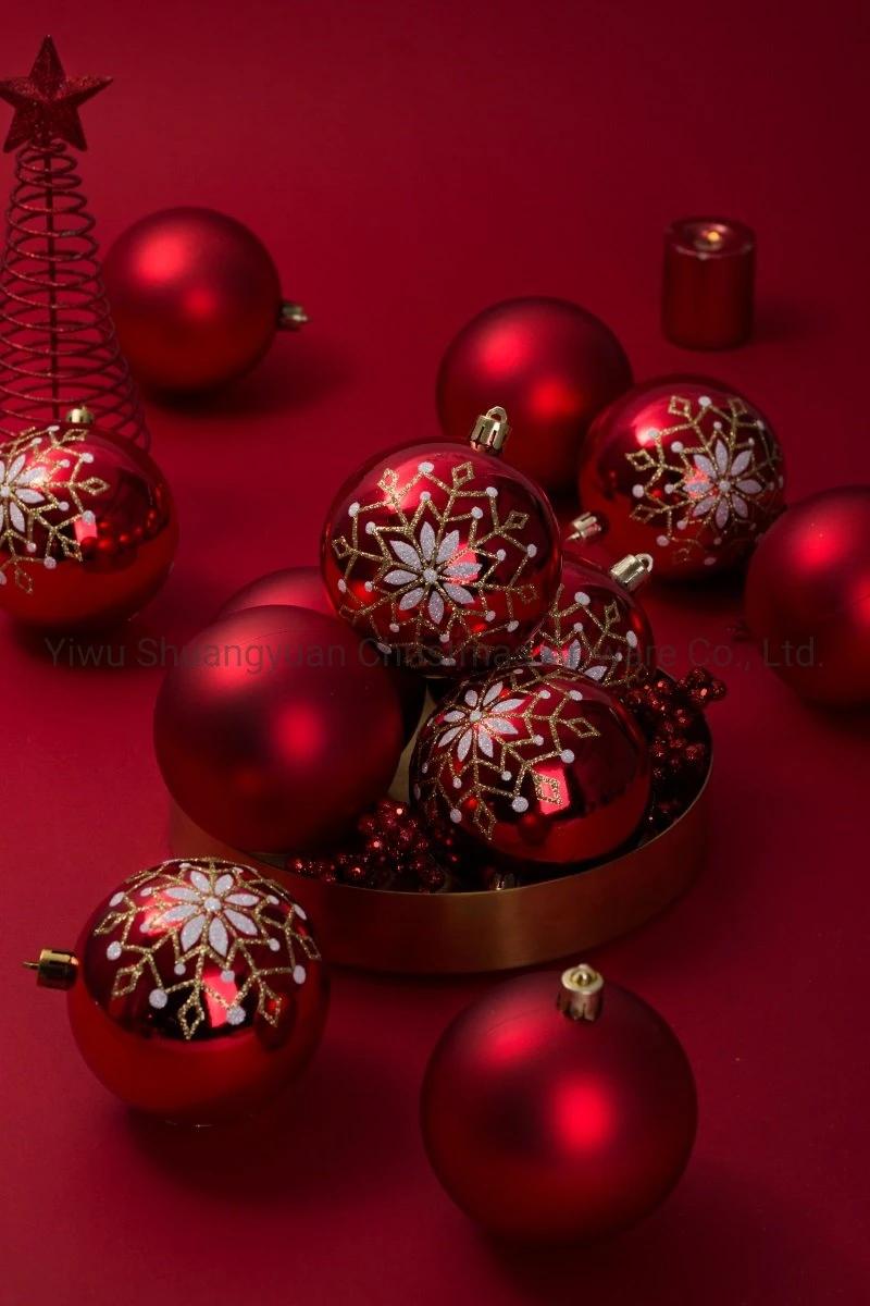 Artificial Christmas Baubles Balls for Holiday Wedding Party Decoration Supplies Hook Ornament Craft Gifts
