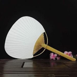 White Paddle Fan Decorative Fans Paper Party Decorative Fans