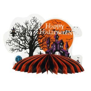 Umiss Cheap Hanging Paper Flowers Honeycomb Halloween Party Decorations
