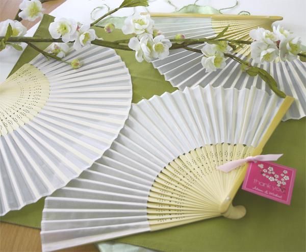 Plain Folding Fan White Cloth Fan